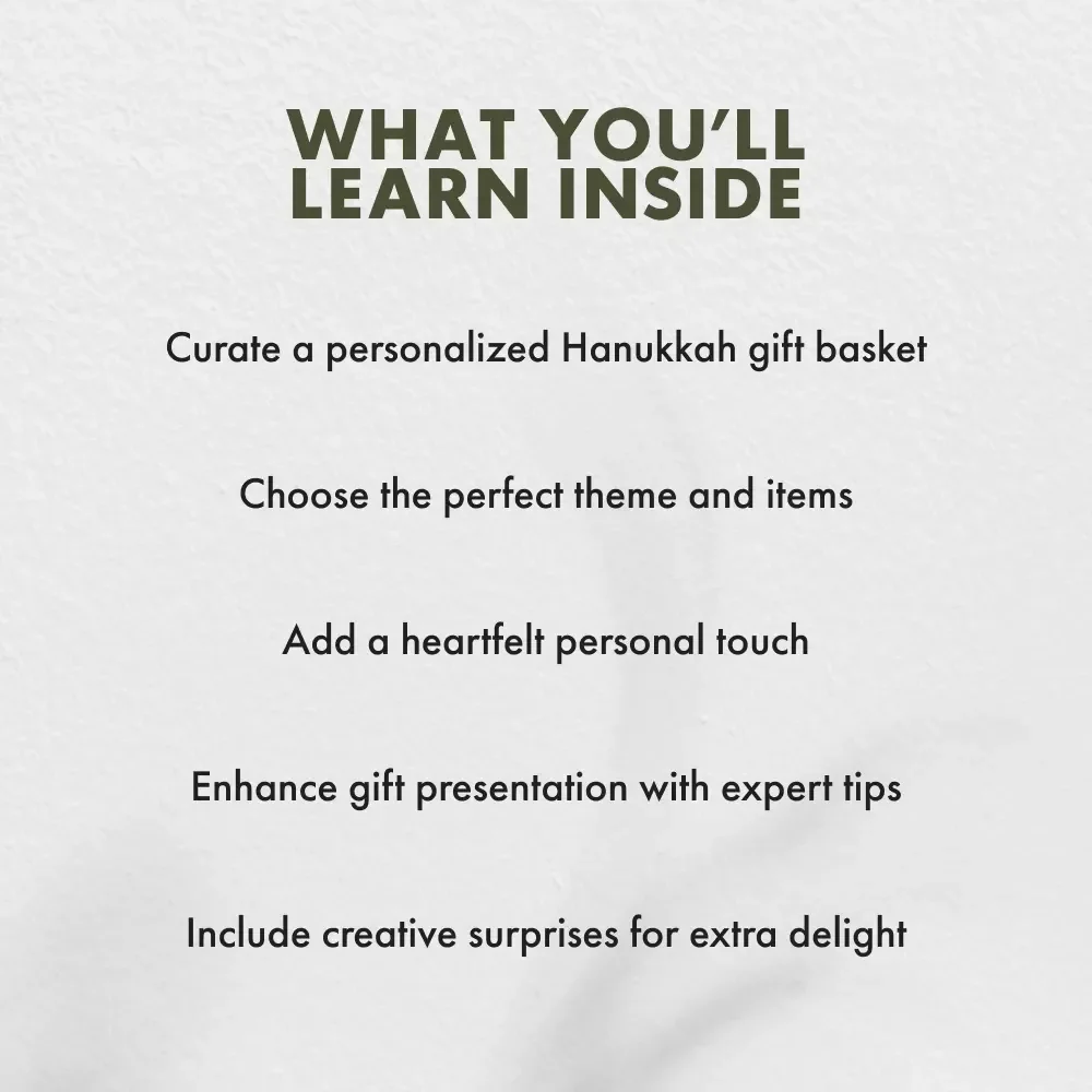 Hanukkah Gift Basket Checklist for Meaningful Giving | Festive Holiday Ideas, eBook Guide & Planner