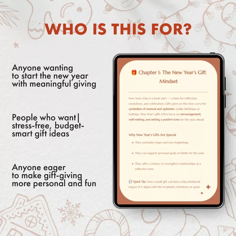 Guide to Perfect New Year’s Day Gifts | Gift Suggestions for New Year's Day | Thoughtful Digital Ebook for Unique, Meaningful Holiday Giving