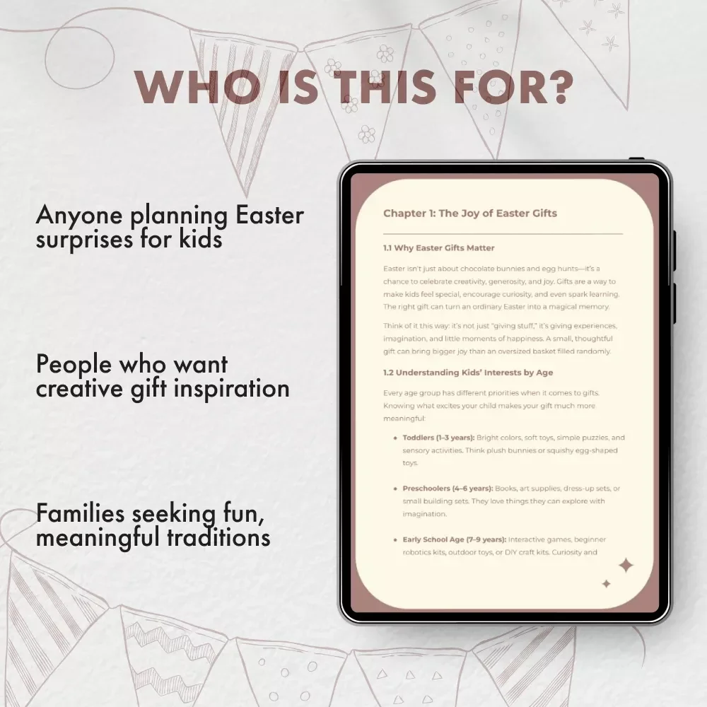 Hoppy Surprises: The Ultimate Guide to Easter Gifts for Kids | Creative Easter Gift Ideas | Printable Digital Download for Parents & Families