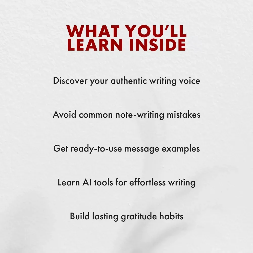 What to Write in a Gift Note for Friends | Digital Guide for Heartfelt Messages, Short Notes, and AI Writing Prompts | Perfect for Thoughtful Gift-Givers