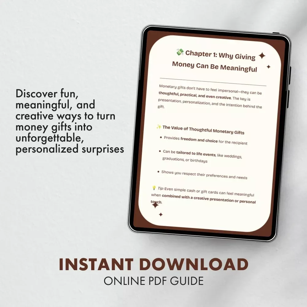 Creative Ways to Give Money as a Gift | Unique Digital Guide for Fun & Meaningful Cash Gift Ideas | Creative Presentation & Personalization Tips