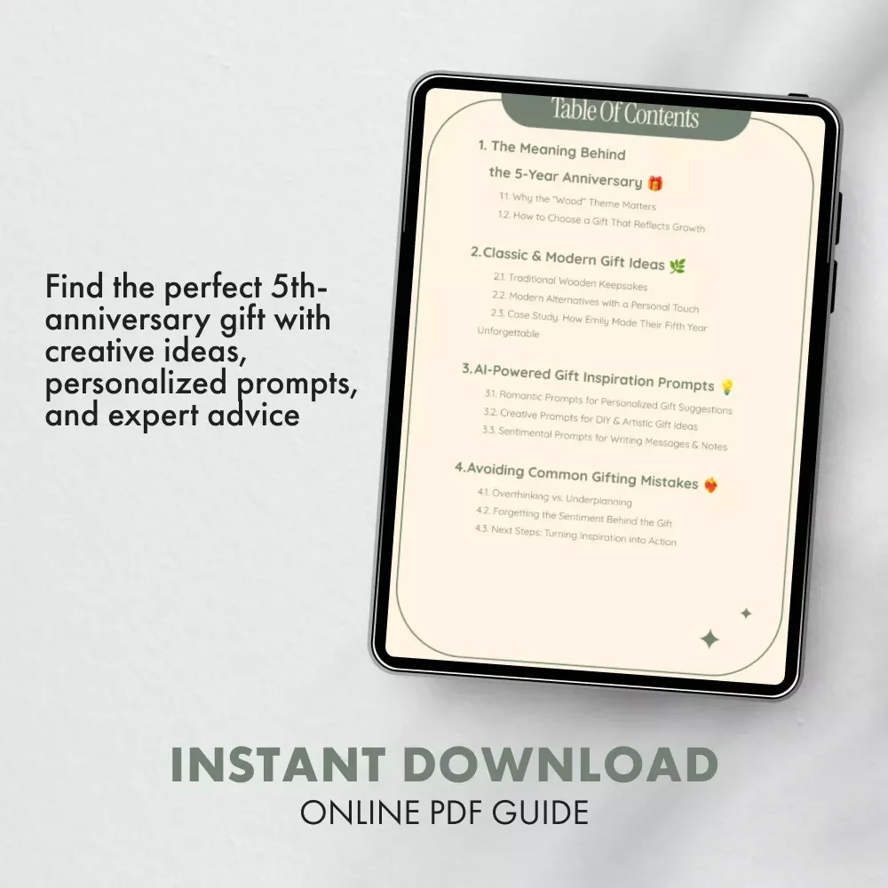 Timeless Love, Thoughtful Gifts - The Ultimate 5th Anniversary Gift Guide, eBook & Inspiration