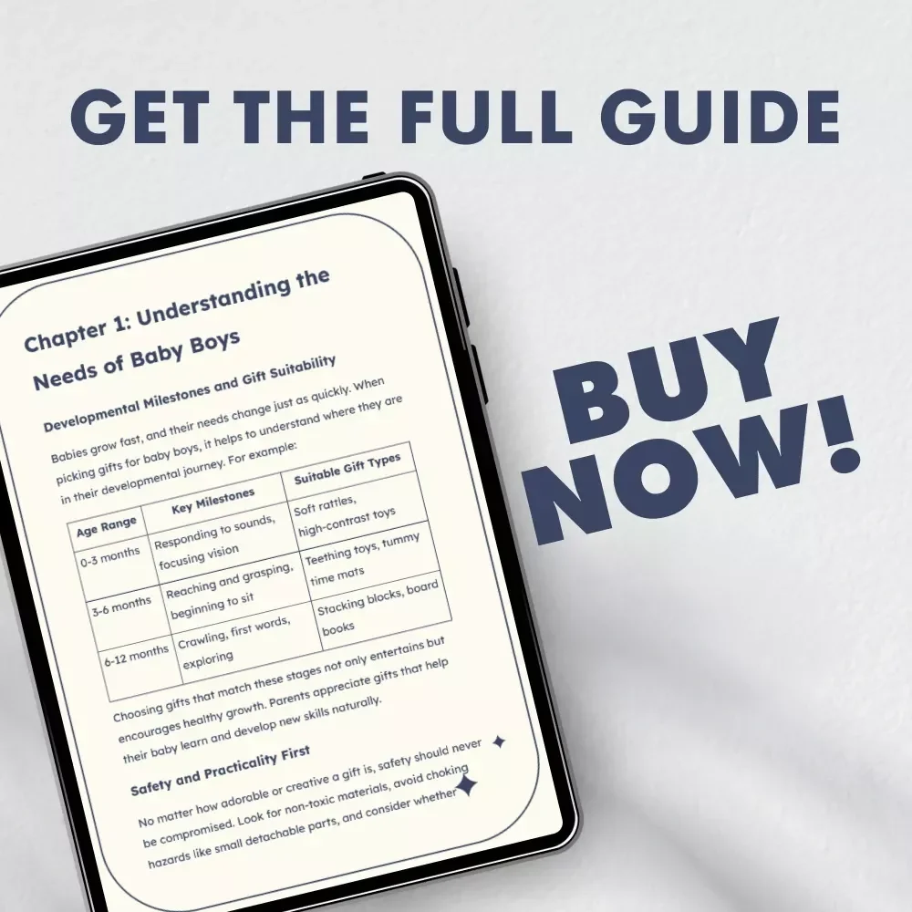 Baby Presents for Boys That Delight and Inspire | Digital eBook Guide for Choosing Meaningful Baby Gifts for Boys | Thoughtful, Safe & Creative Gift Ideas for New Parents