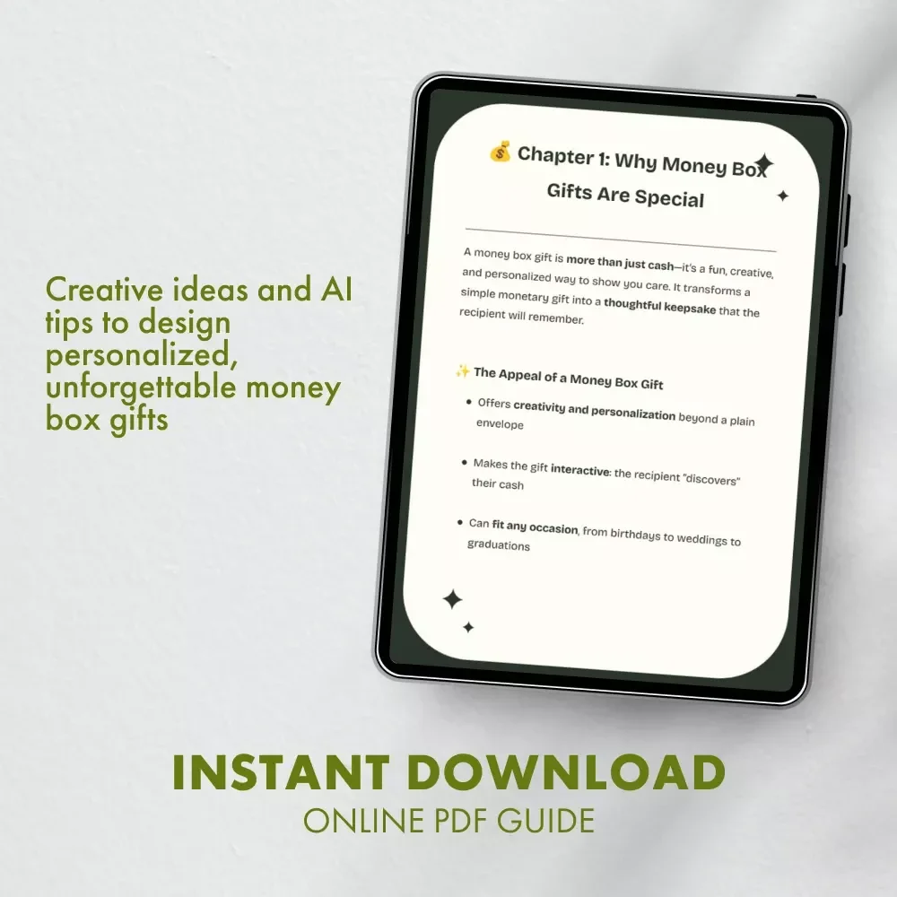 Money Box Gift Guide: Creative Ways | Digital Download Gift Ideas | Unique Money Box Gift Inspiration for Birthdays, Weddings & Celebrations
