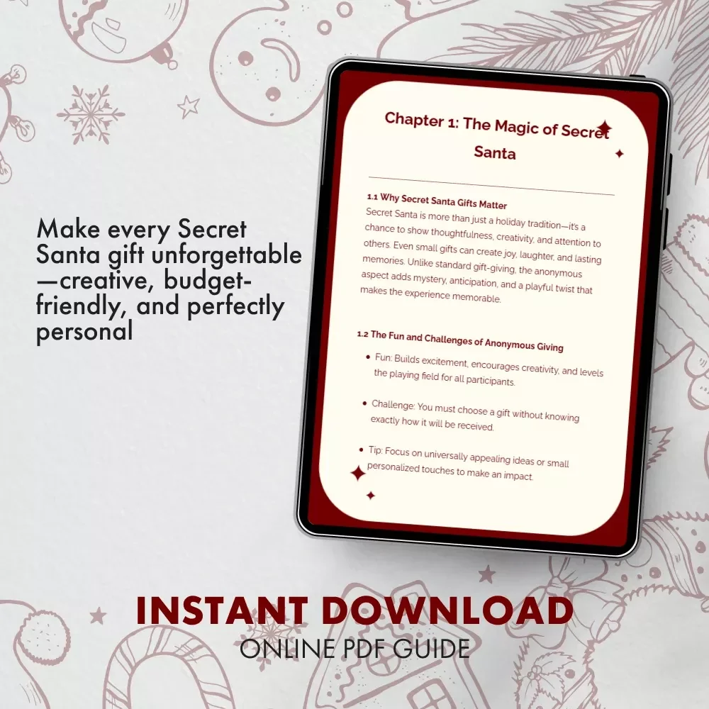 Secret Santa Memorable Gifts | Ultimate Secret Santa Gifts eBook Guide for Creative, Budget-Friendly & Personalized Ideas