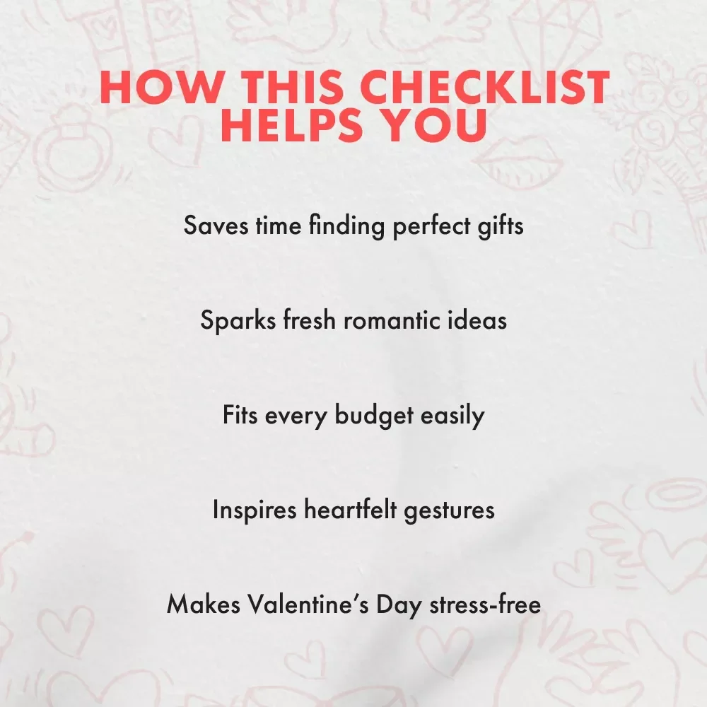 The Ultimate Valentine’s Day Gift Checklist for Your Wife: Make Her Heart Melt! | Romantic Valentines Day Gifts for Wife | Digital Download Printable Gift Guide