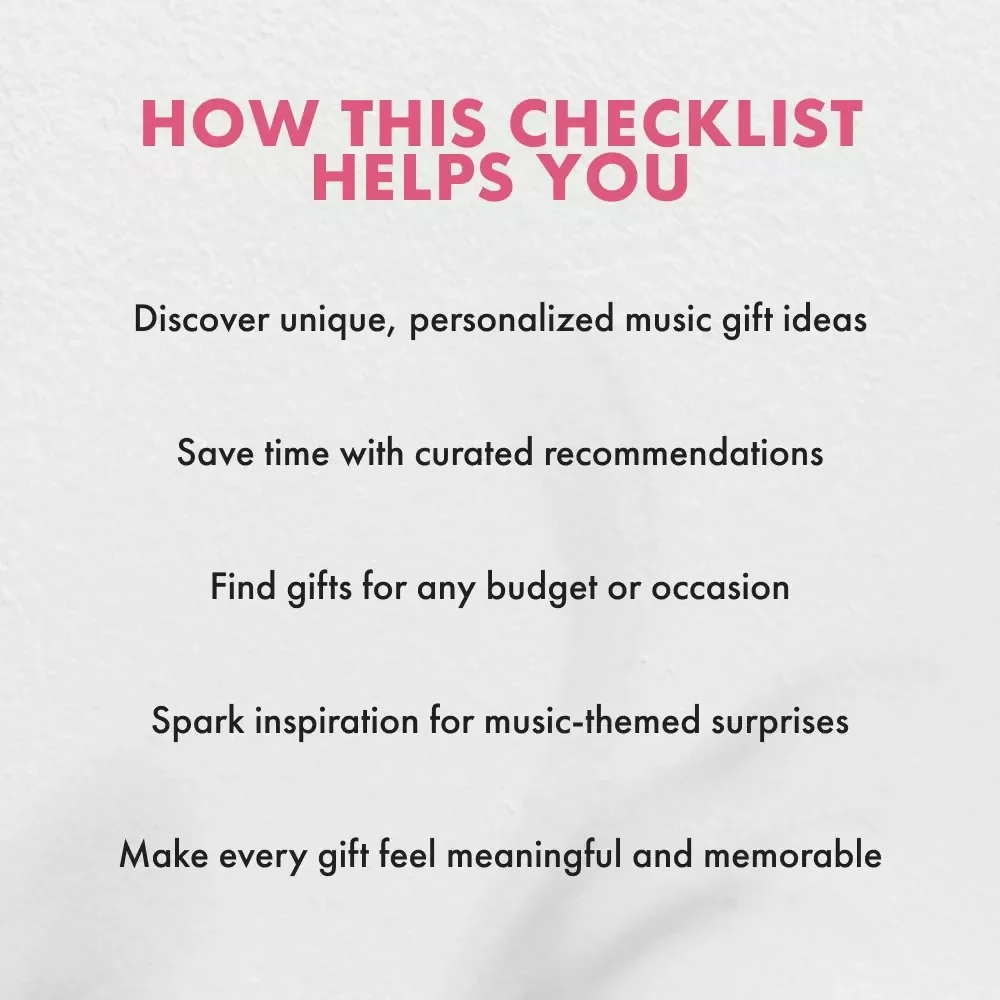 Gifts That Strike the Right Chord for Music Lovers | Ultimate Digital Gift Guide, eBook & Checklist for Perfect Presents for Musicians, Audiophiles & Music Fans