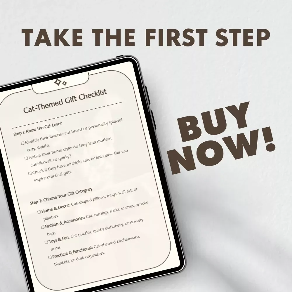 Cat-Themed Gift Checklist | Ultimate Digital Download for Cat Lovers | Cat Themed Gifts Guide for Perfect Presents