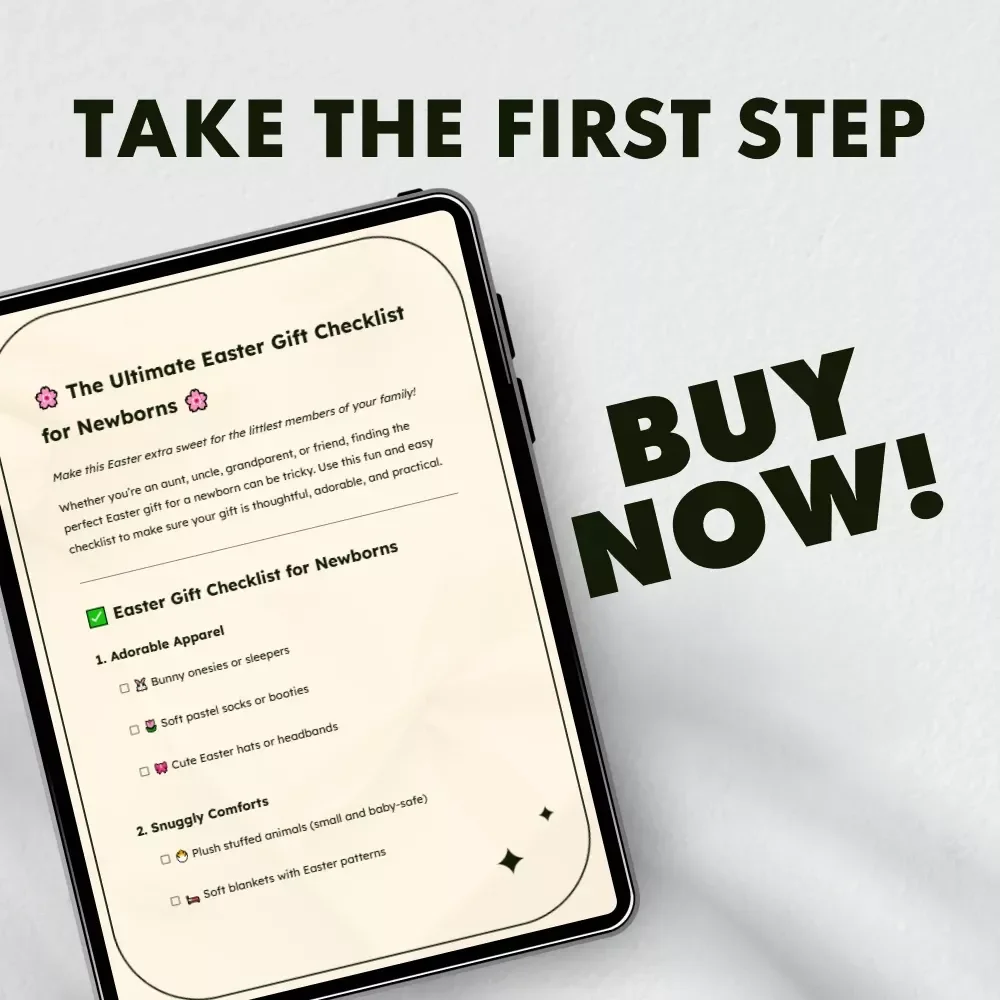 The Ultimate Easter Gift Checklist for Newborns | Printable Digital Download | Easter Gifts for Newborns | Baby Shower & First Easter Gift Guide