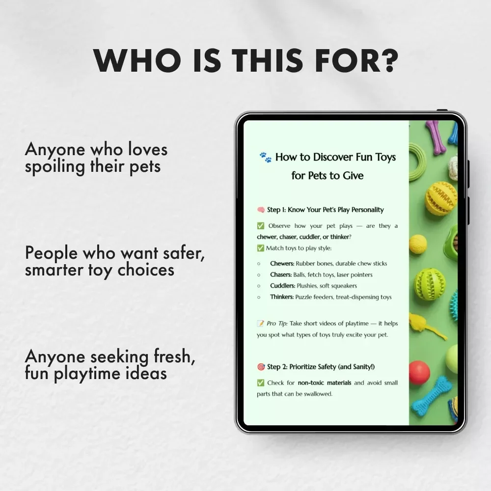 How to Discover Fun Toys for Pets to Give | Printable Pet Toy Finder Checklist | Digital Download Guide for Pet Lovers | Pet Gift Ideas for Cats & Dogs | How to Find Fun Toys for Pets to Give