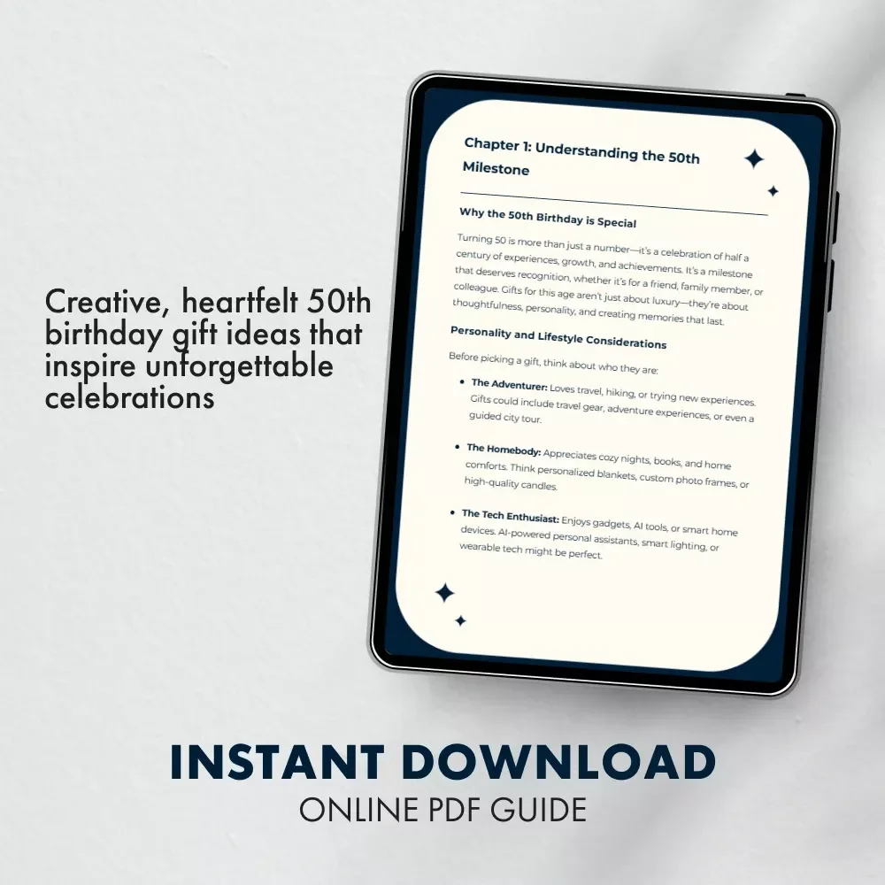Fabulous at 50: Creative Gift Ideas to Celebrate the Big Milestone | 50th Birthday Gift Ideas Guide, eBook & Digital Download for Her & Him
