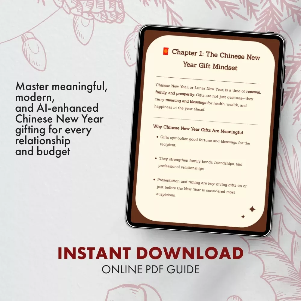 Guide to Chinese New Year Gifts | Digital Download eBook | Ultimate Chinese New Year Gift Ideas & Etiquette Guide for Families, Friends & Colleagues | Lunar New Year Gift Planning Checklist