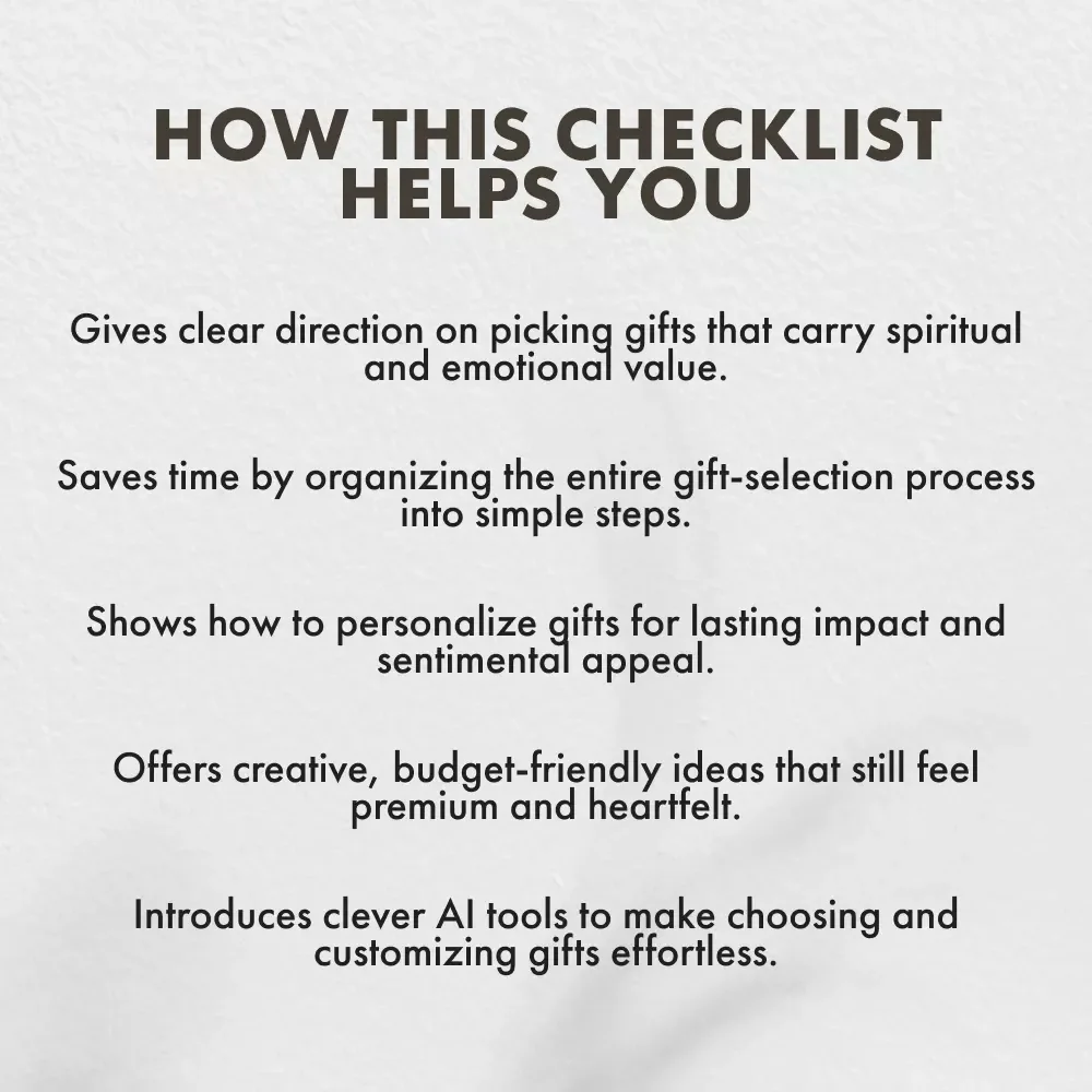 The Checklist for Choosing Christening Gifts for Boys | Printable Digital Download | Thoughtful Baby Boy Baptism Gift Guide, Keepsake, or eBook