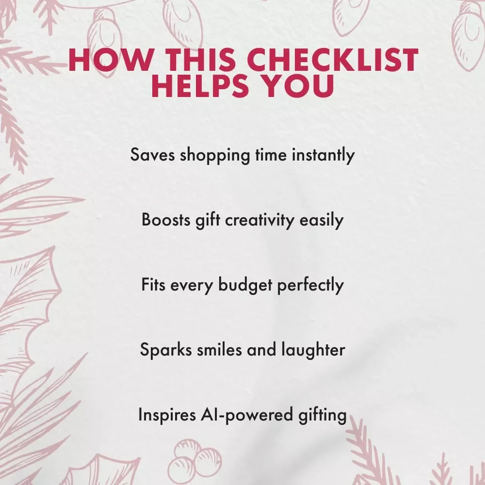 Secret Santa Gift for Women Checklist | Ultimate Digital Download for Easy, Fun & Thoughtful Holiday Gifting | Perfect for Finding Good Secret Santa Gifts for Women