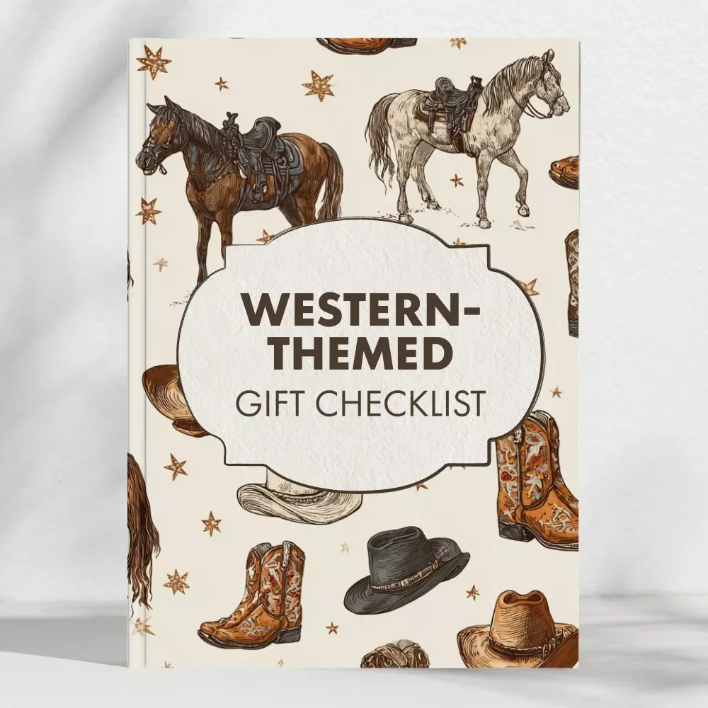 Western-Themed Gift Checklist | Printable Digital Download for Western Themed Gifts | Cowboy & Cowgirl Gift Guide