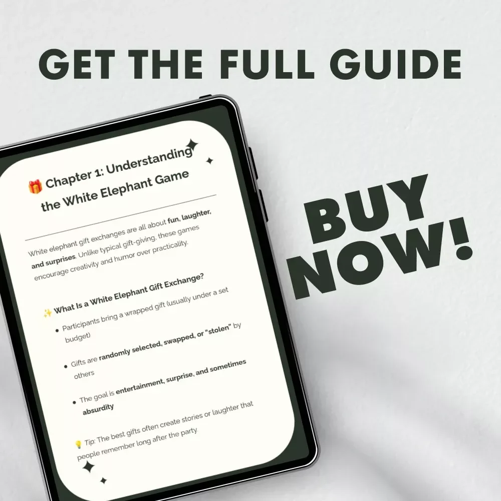 White Elephant Hilarious Gift Ideas | Ultimate Guide for Funny, Unique & Memorable White Elephant Gift Ideas | Digital Download eBook & Checklist for Holiday Parties, Office Games & Family Fun