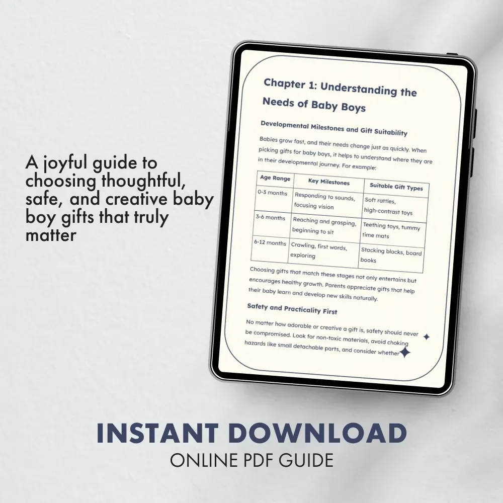 Baby Presents for Boys That Delight and Inspire | Digital eBook Guide for Choosing Meaningful Baby Gifts for Boys | Thoughtful, Safe & Creative Gift Ideas for New Parents