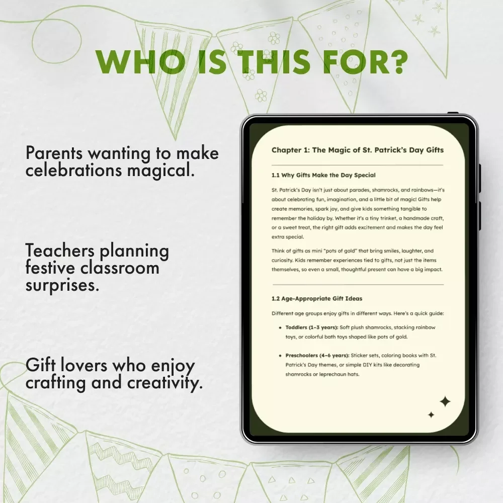 Lucky Finds: Fun and Creative St. Patrick’s Day Gifts for Kids | St. Patrick’s Day Gift Ideas, DIY Projects & Magical Family Fun Guide (Digital Download)