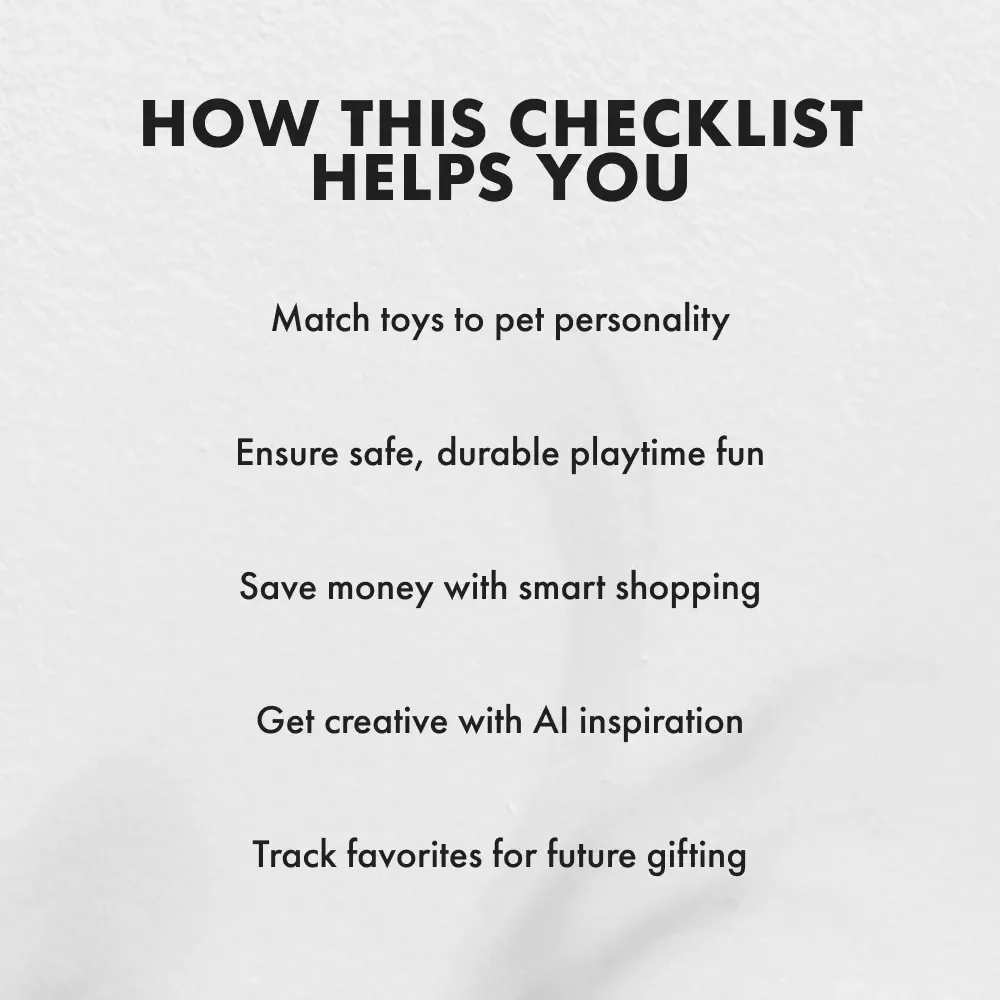 How to Discover Fun Toys for Pets to Give | Printable Pet Toy Finder Checklist | Digital Download Guide for Pet Lovers | Pet Gift Ideas for Cats & Dogs | How to Find Fun Toys for Pets to Give