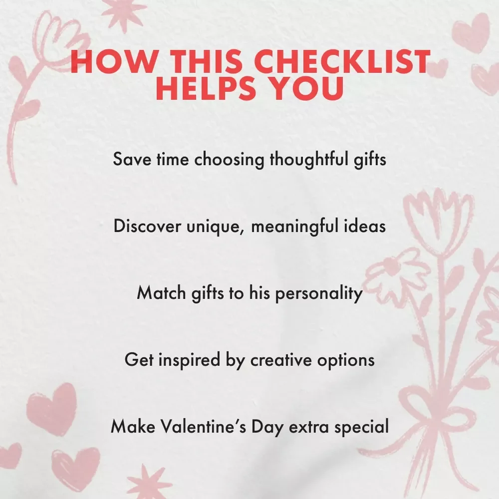 Ultimate Valentine’s Day Gift Checklist for Your Husband | Printable Guide for Thoughtful, Romantic & Fun valentines day gifts for husband | Digital Download