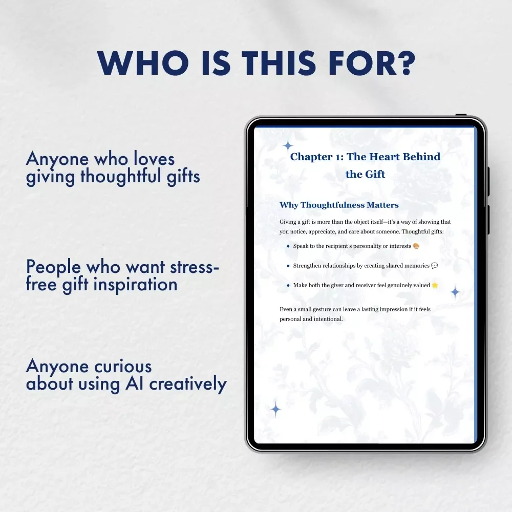 Gift Ideas That Truly Connect | Thoughtful Thank You Gift Ideas Guide for Meaningful Giving | Digital Download eBook for Creative, Personalized & Heartfelt Gifts