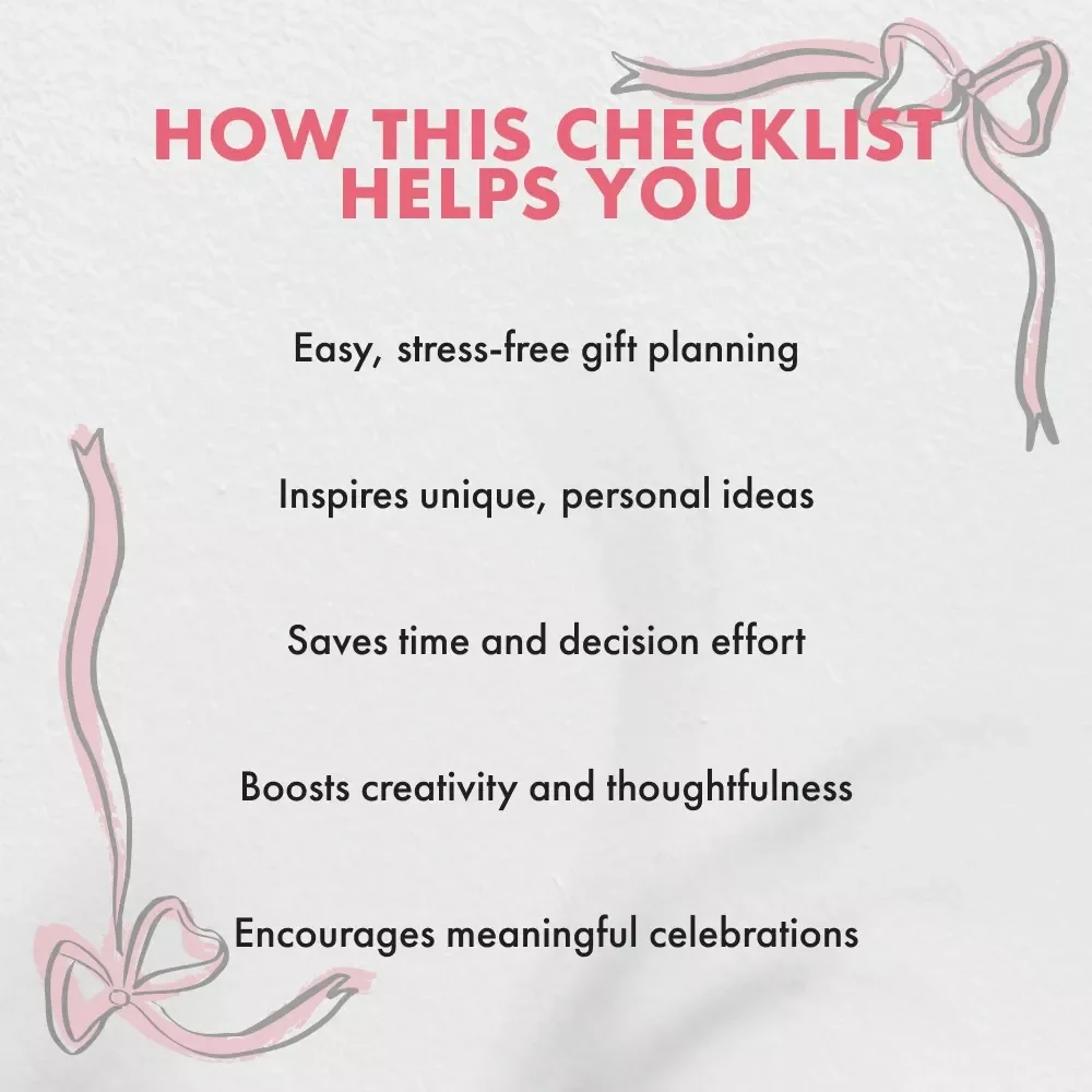 Ultimate Birthday Gift Checklist for Your Sister | Thoughtful Birthday Gift for Sister Ideas | Printable Digital Download for Meaningful & Fun Surprises