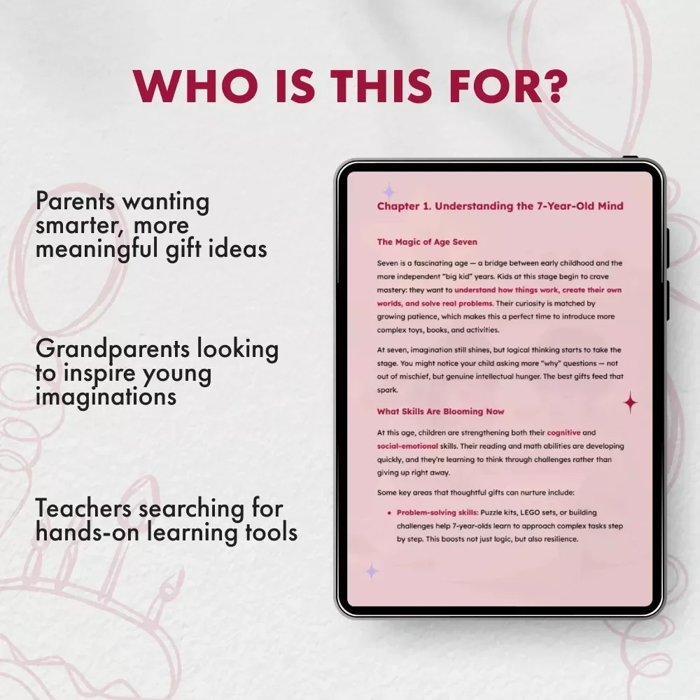 Bright Minds: Gifts for 7-Year-Olds | The Ultimate Guide for Choosing Meaningful, Educational, and Fun Presents | Digital Download eBook & Printable Gift Guide for Parents and Families