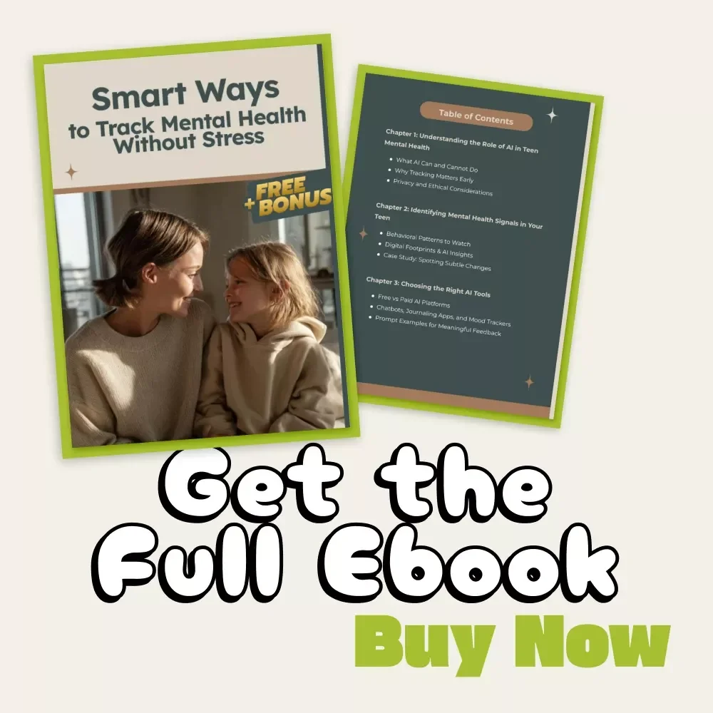 Smart Ways to Track Mental Health Without Stress | AI Guide for Parents | How to Use AI to Track Your Teen's Mental Health | Digital eBook Download