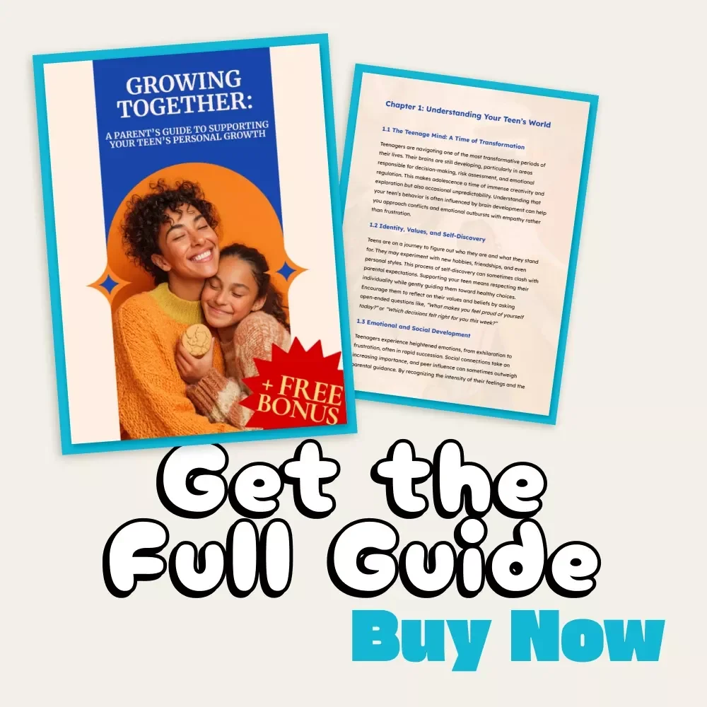 Growing Together: A Parent’s Guide to Supporting Your Teen’s Personal Growth | Digital Parenting Guide | How to Support Your Teen's Personal Growth eBook | Printable Family Resource for Connection and Growth