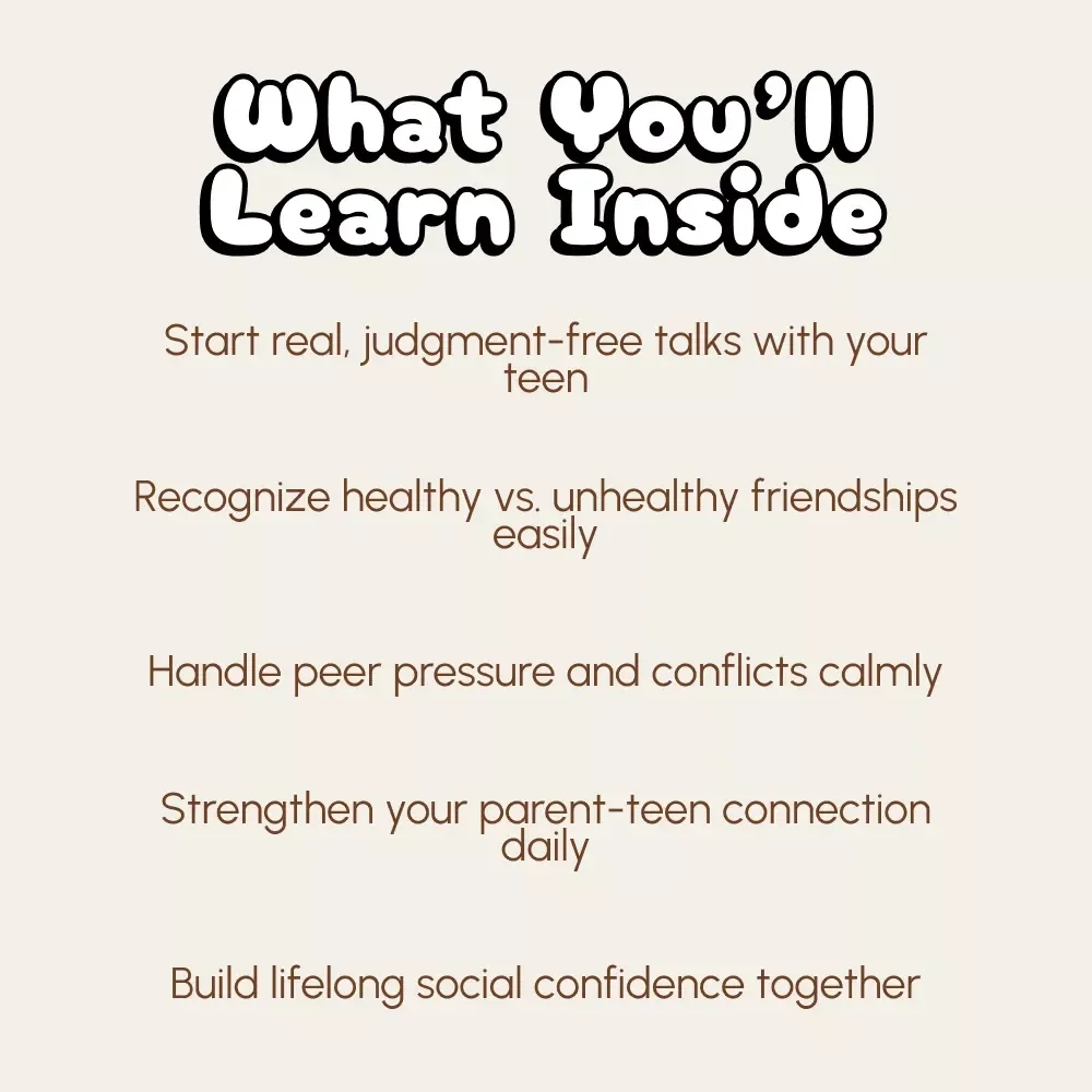 Friendship Matters: How to Talk to Your Teen About Friends Without the Awkwardness | Parenting Guide, Teen Communication eBook, Digital Download for Parents, Teen Friendship Tips