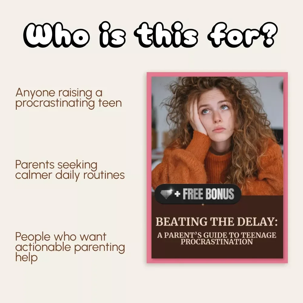 Beating the Delay: A Parent’s Guide to Teenage Procrastination | Digital Parenting Guide on How to Handle Teenage Procrastination | Printable eBook for Parents & Educators