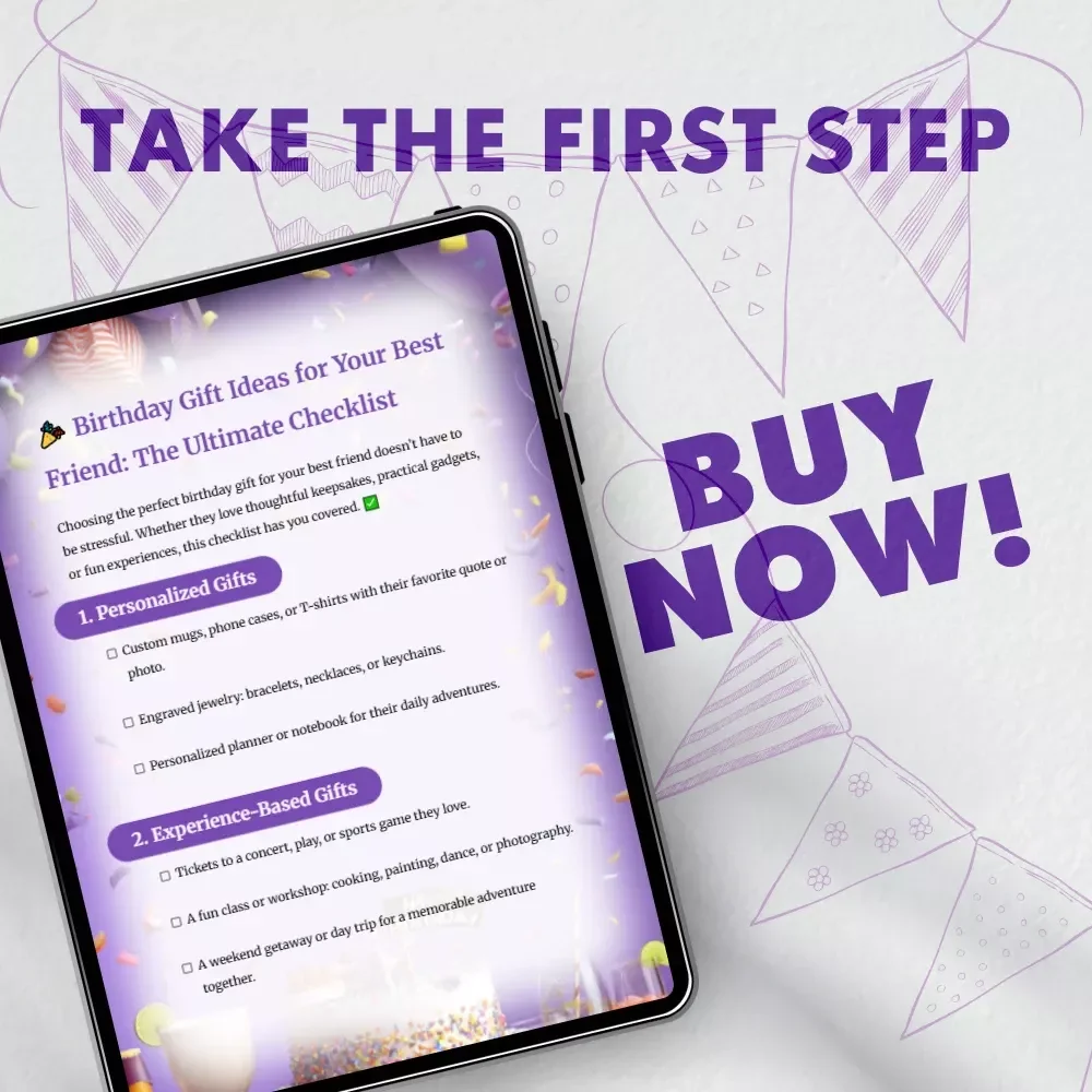 Birthday Gift Ideas for Your Best Friend: The Ultimate Checklist | Digital Download | Best Friend Birthday Gift Ideas, Unique Present Inspiration, Printable Gift Guide