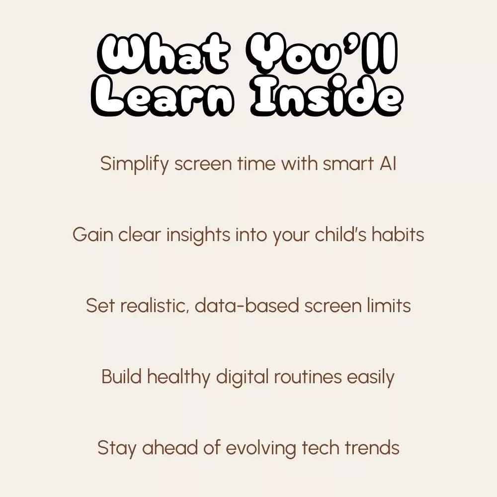 Smart Screens: Using AI to Keep Your Child’s Screen Time in Check | Digital Parenting Guide | How to Use AI to Monitor Your Child's Screen Time | Printable eBook for Conscious Parents