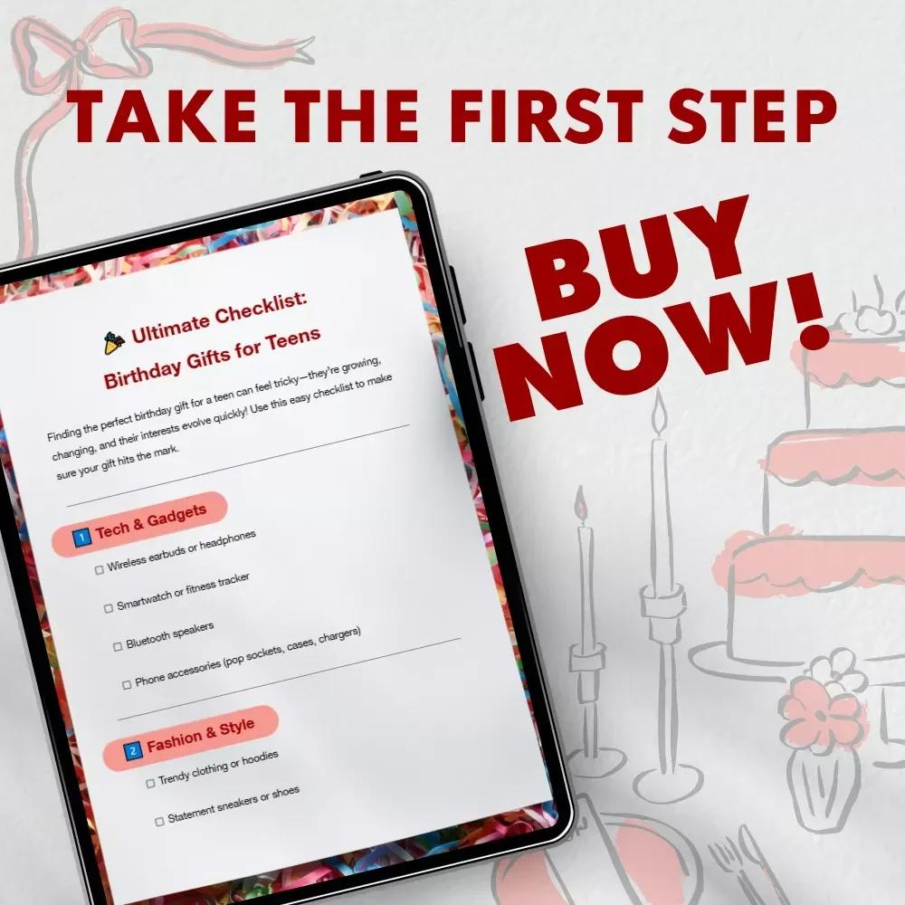 Ultimate Checklist: Birthday Gifts for Teens | Digital Gift Ideas Guide for Trendy, Tech-Loving, and Creative Teens | Printable & Instant Download