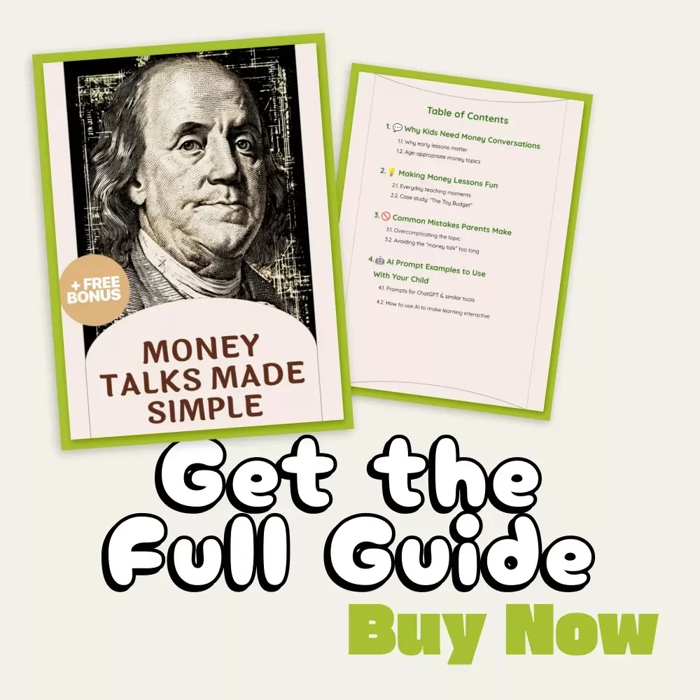 Money Talks Made Simple | Printable Digital Guide for Parents | How to Talk to Your Child About Money | Fun Family Finance Conversation eBook | Teaching Kids About Money Made Easy