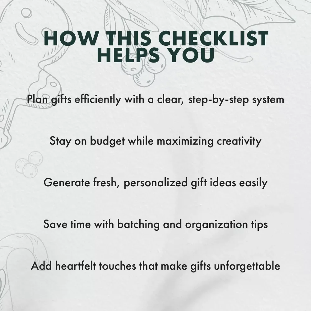 The Ultimate DIY Christmas Gift-Making Checklist | Printable Holiday Planner | Digital Download for Handmade Holiday Gifts | DIY Christmas Gifts Organization Guide