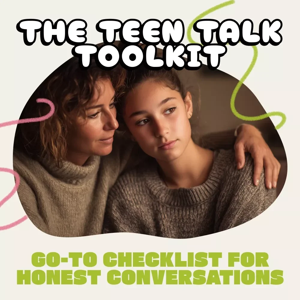 The Teen Talk Toolkit: Your Go-To Checklist for Honest Mental Health Conversations | Printable Digital Download | How to Talk to Your Teen About Mental Health Guide