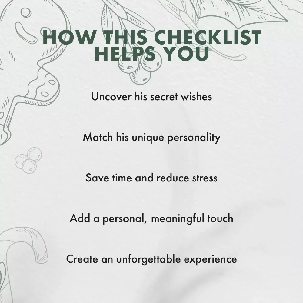 The Ultimate Christmas Gift Checklist for Your Husband | Digital Download | Festive Husband Gift Ideas