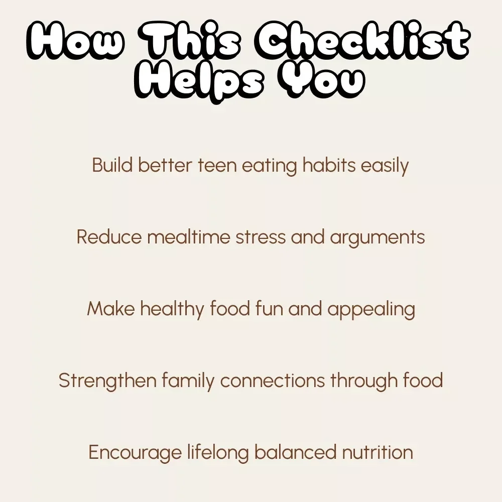 Teen-Friendly Eating | Healthy Eating Guide for Teens | Digital Download Nutrition Tips for Parents | Printable Teen Food Habits eBook