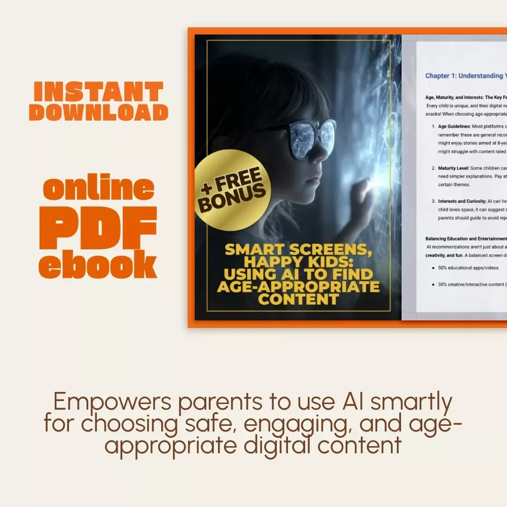Smart Screens, Happy Kids: Using AI to Find Age-Appropriate Content | Parenting eBook | Digital Guide on How to Use AI to Recommend Age-Appropriate Content for Your Child