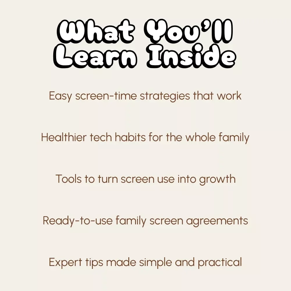 A Parent’s Guide to Healthy Screen Time for Teens | Digital Parenting Guide | How to Manage Screen Time for Teenagers | Printable eBook for Families