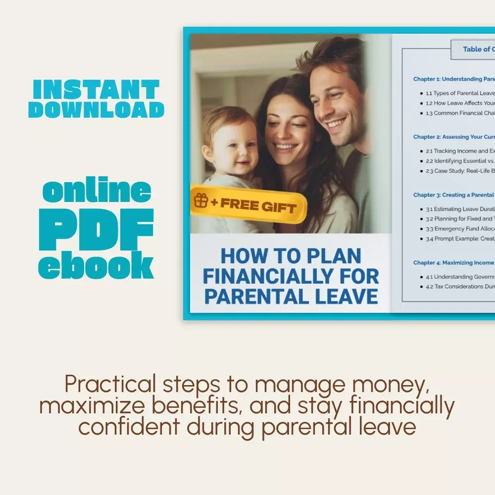 How to Plan Financially for Parental Leave | Budgeting eBook for New Parents | Step-by-Step Financial Planning Guide for Parental Leave and Beyond | Printable Digital Download