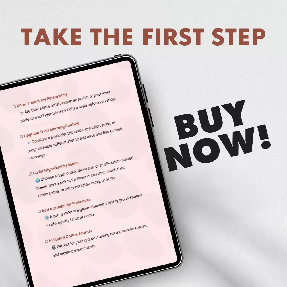 Brew Up the Perfect Surprise | Printable Checklist for Creating the Ultimate Gift for Coffee Lover | Digital Download Coffee Gifting Guide