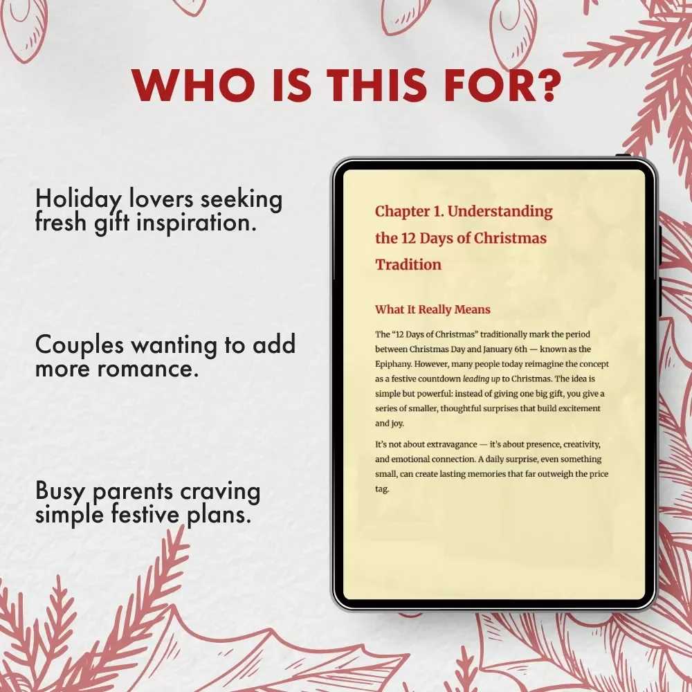 12 Days of Christmas Gift Magic | 12 Days of Christmas Gift Ideas eBook | Holiday Gift Planning Guide for Couples, Families & Friends