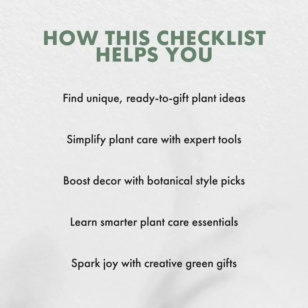 Gifts Every Plant Lover Will Adore – Printable Gift for Plant Lover Checklist | Digital Download eBook | Ultimate Green Thumb Gift Ideas Guide