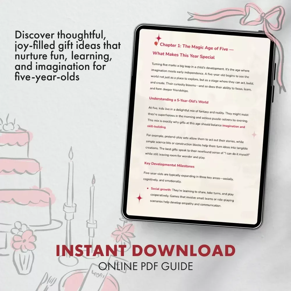Big Fun for 5-Year-Olds: The Gift Guide | 5 Year Old Birthday Gifts Ideas | Printable Digital Download for Parents & Gift Givers