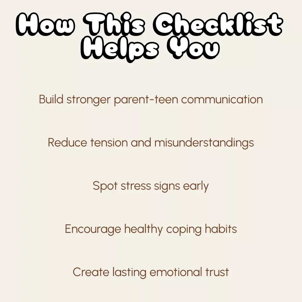 Talking to Your Teen About Stress Without the Eye Rolls | Digital Parenting Guide, Conversation Tips, Communication eBook for Parents, Printable Checklist, Teen Mental Health Resource