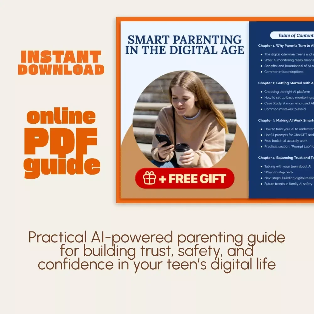 Smart Parenting in the Digital Age | Modern Parenting eBook | AI Tools for Parents | Digital Safety & Teen Technology Guide | Printable PDF Download