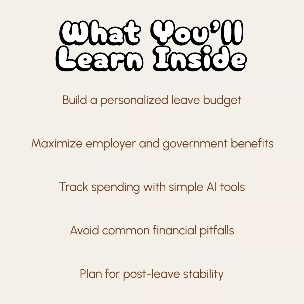 How to Plan Financially for Parental Leave | Budgeting eBook for New Parents | Step-by-Step Financial Planning Guide for Parental Leave and Beyond | Printable Digital Download