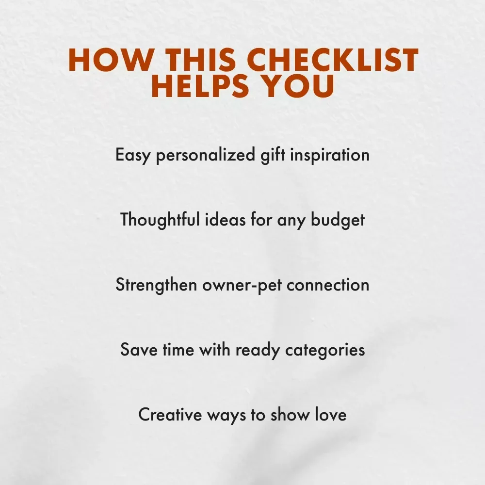 Personalized Dog Gift Checklist for Pet Lovers 🐾 | Ultimate Guide to Personalized Dog Gifts for Owners | Digital Download Gift Planner